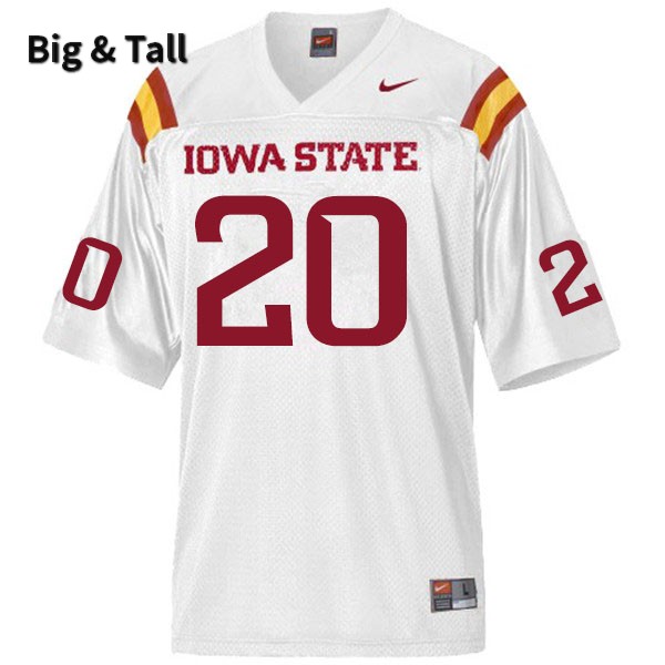Iowa State Cyclones Men's #20 Aric Horne Nike NCAA Authentic White Big & Tall College Stitched Football Jersey BJ42L53DB